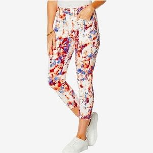 SkinnyGirl Skinny Jeans In Muti-colored Tie Dye